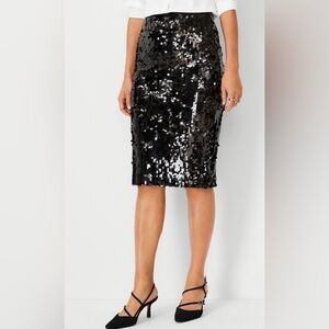 Jcrew (US 10) Sequin Black Skirt, like new